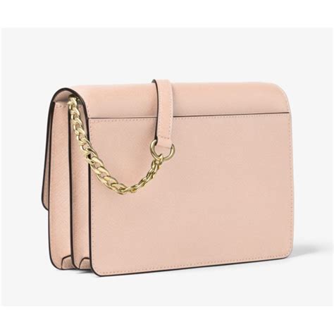 michael kors daniela large crossbody leather soft pink|daniela leather crossbody bag.